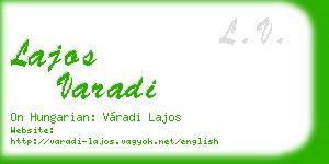 lajos varadi business card